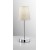 LIPS Stolní lampa, těleso kov, povrch chrom lesk, stínítiko textil béžová, pro žárovku 1x40W, E27, 230V, IP20, rozměry d=130mm, h=370mm.