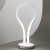 Stolní lampa, těleso kov, povrch bílá mat, difuzor plast opál, LED 13W, 1040lm, teplá 3000K, 230V, IP20, rozměry 170x360mm.