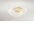 ZANOT PL 63W Stropní svítidlo, těleso hliník, povrch zlatá mat, difuzor plast opál, LED 63W, 3600lm, teplá 3000K, stmív., Ra80, 230V, IP20, tř.1, rozměry d=600mm, h=170mm.