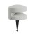 OXYTO 15W 180° 230V Sloupkové svítidlo, těleso beton, barva slonová kost, dif sklo opál, LED 15W, 308lm, teplá 2700K, vyzař. úhel 180°, Ra90, 230V, IP65, tř.1, rozměry d=250mm, h=185mm, vč. bodce do záhonu.