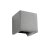 PERIHEL WL 2x6W IP54 Nástěnné venkovní svítidlo, těleso beton, povrch tm. šedá, LED 2x6W, 760lm, teplá 2700K, vyzař. úhel 0°/90°, Ra80, 230V, IP54, tř.1, rozměry 120x120x112mm, svítí nahoru/dolů.