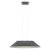 ALBADA HL R 12W Závěsné svítidlo, lustr, základna kov, stínítko textil vnější tm. šedá, vnitřní šedá, LED 12W, 950lm, teplá 3000K, Ra90, 230V, IP20, tř.2, rozměry d=750mm, h=152mm, vč. lank závěsu l=2012mm, lze zkr