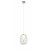 BERG HL 8W Závěsné svítidlo, základna kov, povrch chrom, difuzor plast opál, stínítko sklo čiré, LED 8W, 560lm, teplá 3000K, Ra80, 230V, IP20, tř.2, rozměry d=200mm, h=280mm, vč závěs kabelu l=1220mm, lze zkr.