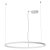 LEVERI HL R 40W TRIAC CCT Závěsné svítidlo, těleso hliník, povrch bílá, LED 40W, 2441lm-2526lm,  přepín. CCT teplá 2700K-neutr 4000K, stmív. TRIAC, Ra90, 230V, IP20, tř.1, rozměry d=500mm, vč závěs lanka l=3000mm, lze zkr.