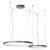 LEVERI HL R 98W TRIAC CCT Závěsné svítidlo, těleso hliník, povrch kouřový nikl, LED 98W, 5739lm-6103lm, přepín. CCT teplá 2700K-neutr 4000K, stmív. TRIAC, Ra90, 230V, IP20, tř.1, d=500+750mm, vč závěs lanka l=3000mm, lze zkr.