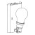 CHUO 250 Základna nástěnného svítidla, těleso kov, povrch bílá, pro žárovku 1x60W E27 A60, 230V, IP20, POUZE základna stínítko SAMOSTATNĚ