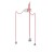 KOMBIX 3 Závěsný kabel s objímkou, základna kov, povrch chrom, chromové úchyty, kabel červený, pro žárovku 3x28W, E27, 230V, IP20, tř.1, základna d=180mm, kabel l=3000mm, lze zkrátit, BEZ STÍNÍTKA