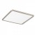 HUE SQ22 LED Stropní, podhledové svítidlo čtvercové, základna kov, rámeček nikl mat, difuzor plast opál, LED 1x22W, teplá 3000K, 2160lm, Ra80, 230V, IP20, tř.2. rozměry 225x225x9mm
