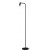 KARPO FL Stojací pokojová lampa, nastavitelný směr svícení, těleso hliník, povrch černá, LED 6,5W, 330lm, teplá 3000K, Ra80, 230V, IP20, tř. 1, rozměry d=180mm, h=1243mm, stmívatelné ve 3 stupních.