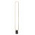 OSTAJ FL 24W Stojací lampa, základna černý mramor, těleso hliník, povrch zlatá mat, difuzor plast opál, LED 24W, 950lm, teplá 3000K, stmívání, 230V, IP20, tř.2, rozměry 180x1490x25mm.