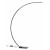 ARVEN 16W Stojací lampa, základna mramor, těleso hliník, povrch černá, difuzor plast opál, LED 16W, teplá 3000K, 750lm, stmív. spínačem, 230V, IP20, tř.2, 1400x1920mm.