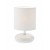 FIVE Stolní dekorativní lampa, těleso keramika, povrch smalt bílá, stínítko textilní látka v barvě, pro žárovku 1x28W, E14, 230V, IP20, tř.2, rozměry d=130mm, v=200mm