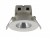 PRAECO 5W, IP44 Stropní, podhledové svítidlo, těleso plast bílá mat, difuzor plast opál, LED 5W, neutrální 4000K, 330lm, 230V, do koupelny IP44/IP20, tř.2, rozměry d=85mm, h=54mm