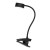 AMET AMET TL 2W CCT USB Stolní lampa se skřipcem, nastav. směr svícení, husí krk, těleso plast černá, dif plast opál, LED 2W, 210lm, dotyk. CCT nastav teplota 3000K-6500K, dotyk stmív., USB napájení, IP20, 350x120x76mm.