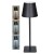 HERK 120lm, CCT, USB Stolní lampa, těleso kov, povrch černá, dif plast opál, 120lm, dotyk CCT přepín teplota teplá 3000K-denní 6500K, stmív, Ra80, napájení USB 3,7V baterie 2000mAh, d=110mm, h=350mm.