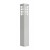 TASI III Sloupkové venkovní svítidlo, těleso hliník, povrch stříbrná, difuzor plast opál, pro žárovku 1x18W, E27, 230V, IP54, rozměry 750x80x80mm