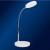 TEROS TL I Stolní kancelářská lampa, nastav směr svícení, husí krk, těleso kov, povrch bílá, difuzor plast opál, LED 5W, teplá 3000K, 420lm, 230V, IP20, rozměry h=400mm.