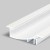 WAKE PROFIL 53x13,5mm Vestavný zápustný profil, materiál hliník, povrch bílá, maximální šířka LED pásků w=8mm, boční úchyt LED pásků, rozměry 53x13,5mm, l=2000mm, svítí nahoru, nebo dolů