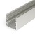 CORNER profil Stropní, přisazený profil pro LED pásky, materiál hliník, povrch elox šedostříbrný mat, max šířka LED pásků w=32mm, rozměry 53x53mm, l=4000mm