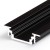 GLAUX PROFIL 24x7mm Vestavný, profil pro LED pásky, materiál hliník, povrch černý, max šířka LED pásků w=10mm, rozměry 24x7mm, l=2000mm