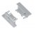 GLAUX koncovka 24x10x6,8mm Koncovka profilu pro LED pásky s otvorem, obdélníková, materiál ABS, povrch stříbrná, rozměry 24x10x6,8mm