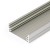NAPUS PROFIL 32x11mm Přisazený, stropní profil pro LED pásky, materiál hliník, povrch elox šedostříbrný mat, max šířka LED pásků w=24mm, rozměry 32x11mm, l=2000mm