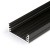 NAPUS PROFIL 32x11mm Přisazený, stropní profil pro LED pásky, materiál hliník, povrch černý, max šířka LED pásků w=24mm, rozměry 32x11mm, l=2000mm