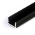 BORAGO profil Přisazený profil pro LED pásky, materiál hliník, povrch černý, max šířka LED pásků w=8mm, rozměry 12,2x7mm, l=2000mm