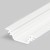 BIDENT profil Rohový profil pro LED pásky sklon 45°, materiál hliník, povrch bílý, max šířka LED pásků w=10mm, rozměry 17,8x17,8mm, l=2000mm