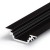 BIDENT profil VÝPRODEJ Rohový profil pro LED pásky sklon 45°, materiál hliník, povrch černý, max šířka LED pásků w=10mm, rozměry 17,8x17,8mm, l=2000mm