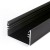 BARTIAS PROFIL 53x28mm Přisazený profil pro LED pásky, materiál hliník, povrch černý, max šířka LED pásků w=50mm, rozměry 53x28mm, l=2000mm
