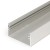 BARTIAS PROFIL 53x28mm Přisazený profil pro LED pásky, materiál hliník, povrch elox šedostříbrný mat, max šířka LED pásků w=50mm, rozměry 53x28mm, l=2000mm
