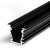 BASSIA profil Vestavný, zápustný profil pro LED pásky, materiál hliník, povrch černý, max šířka LED pásků w=10mm, rozměry 23,4x19mm, l=4000mm