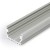 NAJA profil Vestavný, přisazený profil pro LED pásky, materiál hliník, povrch elox šedostříbrný mat, max šířka LED pásků w=12mm, rozměry 14,8x10,8mm, l=2000mm
