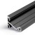 CHIMA PROFIL 14, 24x19,4mm Přisazený, rohový profil pro LED pásky, sklon 60° nebo 30°, materiál hliník, povrch černý, max šířka LED pásků w=14mm, rozměry 24x19,4mm, l=4000mm