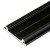 PIA profil Přisazený, obloukový profil pro LED pásky, materiál hliník, povrch černý, max šířka LED pásků w=12mm, rozměry 20x3,3mm, l=2000mm