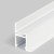 FUMARIA profil Rohový vestavný profil pro LED pásky pro osvětlení podél stěny místnost, materiál hliník, povrch bílý, max šířka LED pásků w=14mm, rozměry 33,4x24,9mm, l=2000mm, svítí dolů