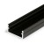FRITILA profil Přisazený profil pro LED pásky, materiál hliník, povrch černý, max šířka LED pásků w=12mm, rozměry 6,6x14,4mm, l=4000mm
