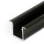 CANATIA profil Vestavný, zápustný profil pro LED pásky, materiál hliník, povrch černý, max šířka LED pásků w=10mm, rozměry 12x18,8mm, l=2000mm