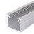 FICARIA profil VESTAVNÝ Vestavný, zápustný profil pro LED pásky, materiál hliník, povrch surový, max šířka LED pásků w=20mm, rozměry 30x20,4mm, l=2000mm