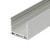 NUPHAR profil 33 SURFACE Přisazený profil pro LED pásky, materiál hliník, povrch elox šedostříbrný mat, max šířka LED pásků w=30mm, rozměry 29,6x33,4mm, l=2000mm