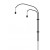 Základna nástěnného svítidla, těleso hliník, povrch bílá, černá, pro žárovku 2X15W, E27, rozměry  h=1210mm, stínítko SAMOSTATNĚ