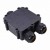 VT-870 VÝPRODEJ Zemní, rozbočovací, kabelová krabice, materiál plast černá, pro 3 kabely d=8-12mm, vodiče 4x0,5-4mm2, 230V, IP68, rozměry 126.8x93.3x35.3mm