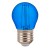 VT-2132 LED žárovka BAREVNÁ VÝPRODEJ LED žárovka, barva: modrá, těleso kov šedostříbrná, sklo čiré, LED 2W, 60lm, E27, G45, 230V, tř.1, rozměry d=45mm, h=75mm