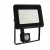 FRATER 30W, IP44, PIR LED reflektor se senzorem pohybu PIR, dosah 2-10m, čas 10s-7min, nastav. směr svícení, hliník, povrch černá, krycí sklo čiré, LED 30W, 2740lm, teplá 3000K, Ra80, 230V, IP44,  tř.1, 188x160x28mm.