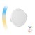 ZARE RO smart, 22W Stropní, podhledové svítidlo, hliník, bílá, difuzor plast opál, LED 22W, 2000lm, ovl smart telefon Tuya, WiFi, stmív, nast teplota CCT teplá 3000K - denní 6500K, 230V, IP20, rozměry d=205mm, h=38mm