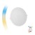 ZARE RO smart, 6W Stropní, podhledové svítidlo, hliník, bílá, difuzor plast opál, LED 6W, 520lm, ovl smart telefon Tuya, WiFi, stmív, nast teplota CCT teplá 3000K - denní 6500K, 230V, IP20, rozměry d=105mm, h=38mm