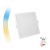 ZARE SQ smart, 12W Stropní, podhledové svítidlo, hliník, bílá, difuzor plast opál, LED 12W, 1150lm, ovl smart telefon Tuya, WiFi, stmív, nast teplota CCT teplá 3000K - denní 6500K, 230V, IP20, rozměry 155x155x38mm