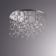 STARIO 12x40W G9 Stropní svítidlo, základna kov, povrch chrom lesk, dekorativní čiré kouličky různých velikostí, žárovka 12x40W, G9, 230V, IP20, tř. 1, rozměry d=630mm, h=315mm