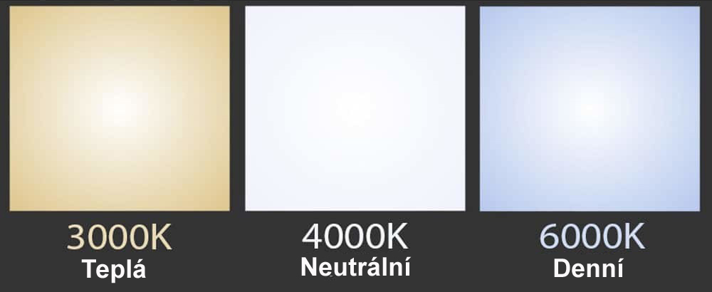 barevná teplota od 3000 do 6000K